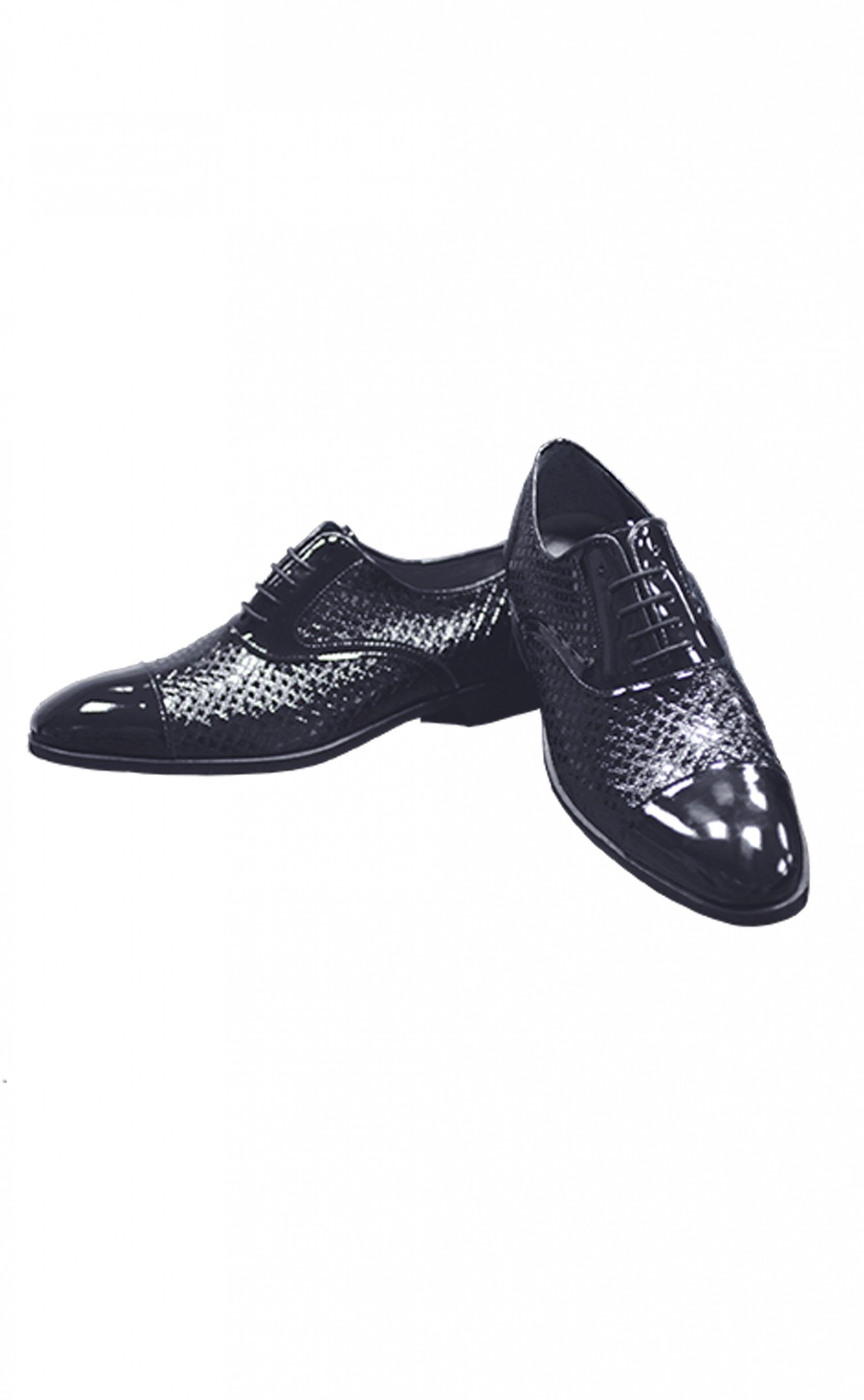 Blue leather groom shoe VANDIK