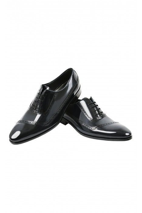Shiny black leather groom shoe VEGA