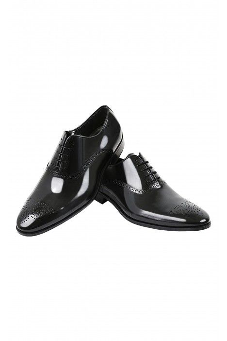 Black leather groom shoe VENETO