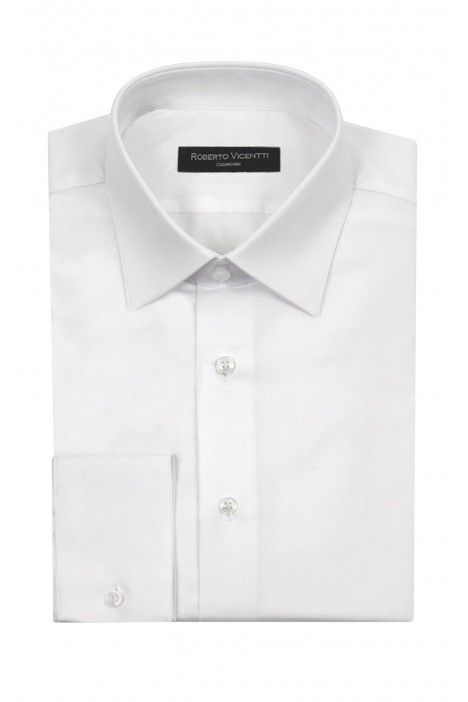 White groom shirt Slim fit