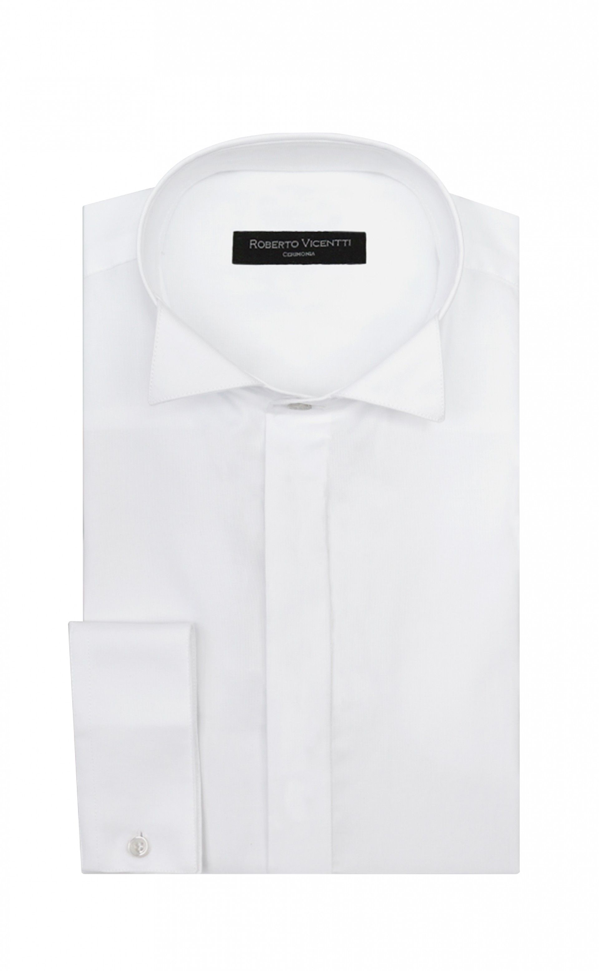 Chemise marié blanche avec col cassé