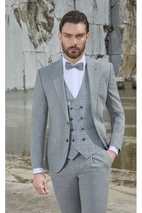 Wool/Cotton Groom Suit Tollegno 1900 88.25.290