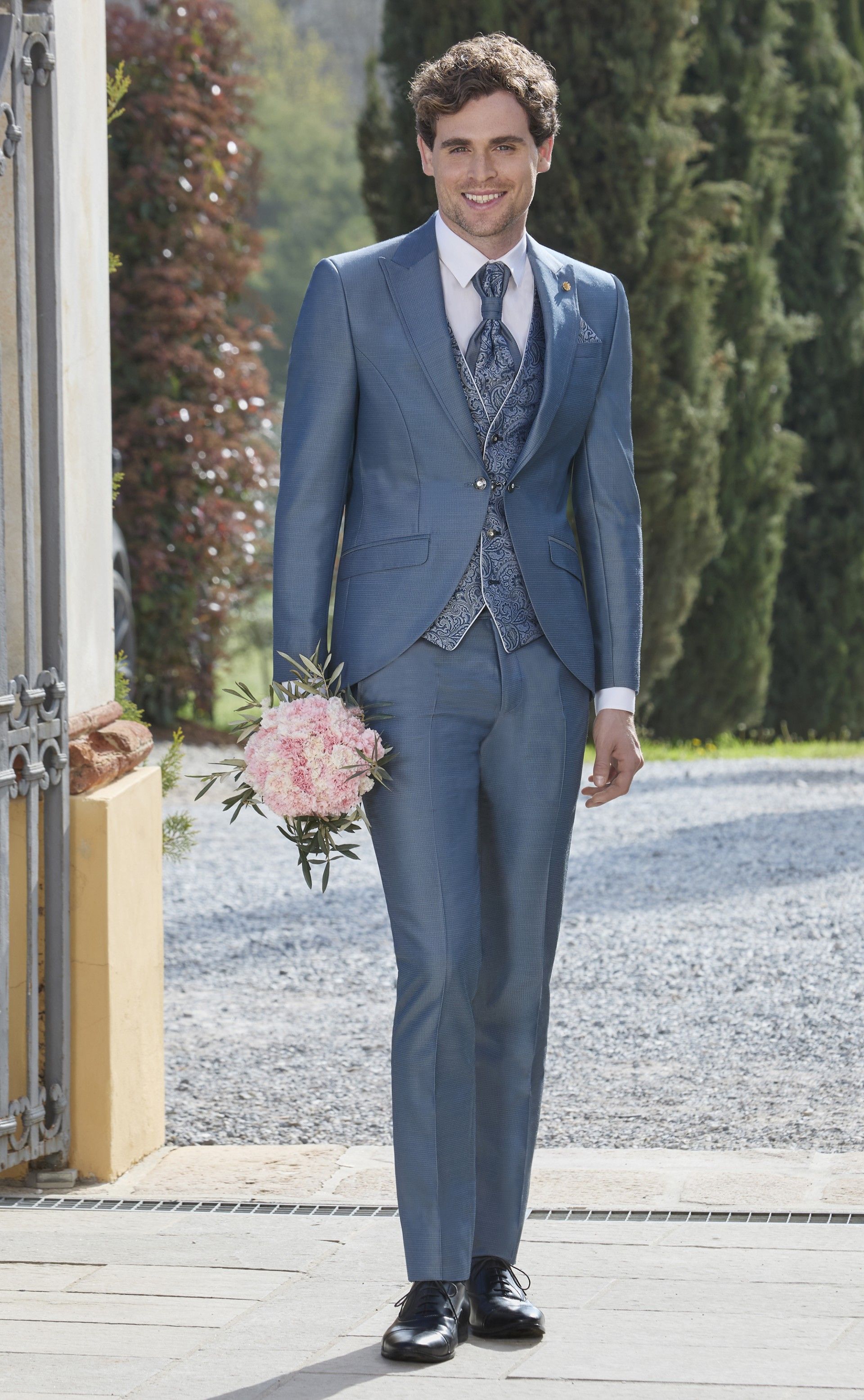 Fato completo de Noivo Azul petróleo 47.25.390