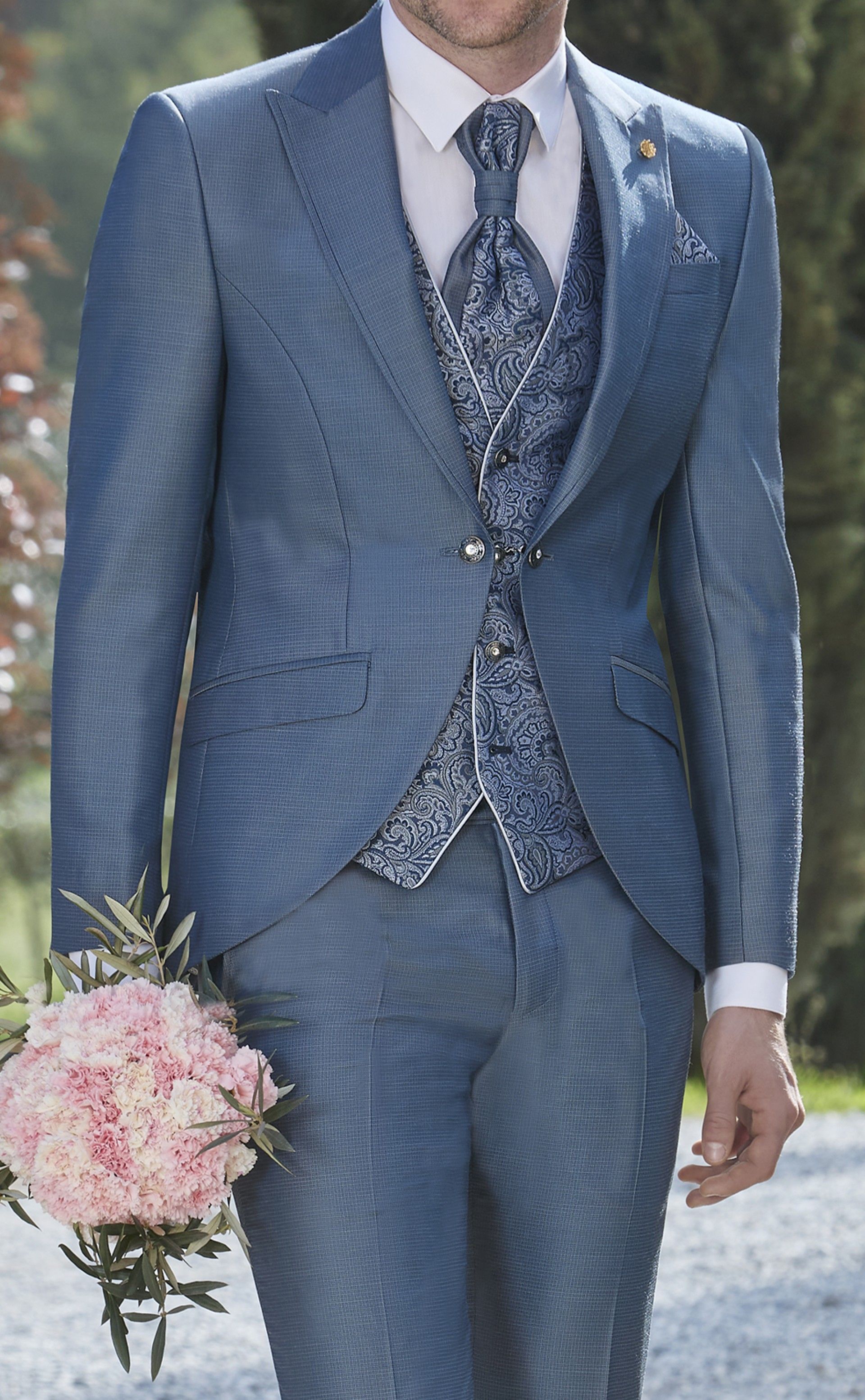 Fato completo de Noivo Azul petróleo 47.25.390