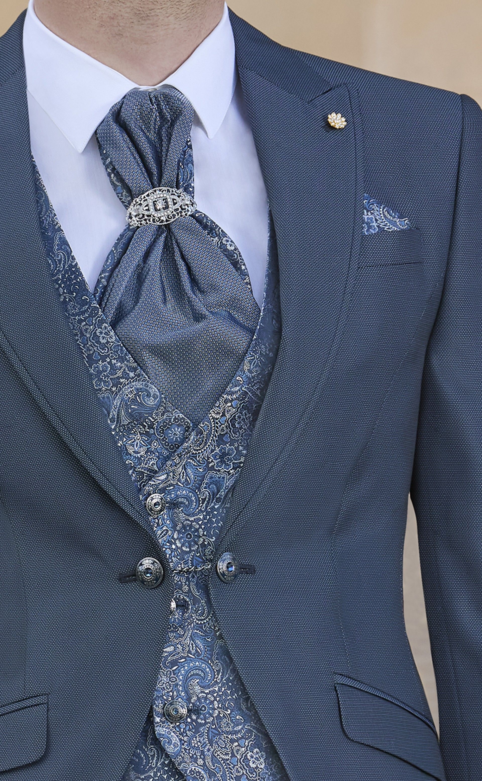 Costume complet de Marié Bleu pétrole 48.25.320