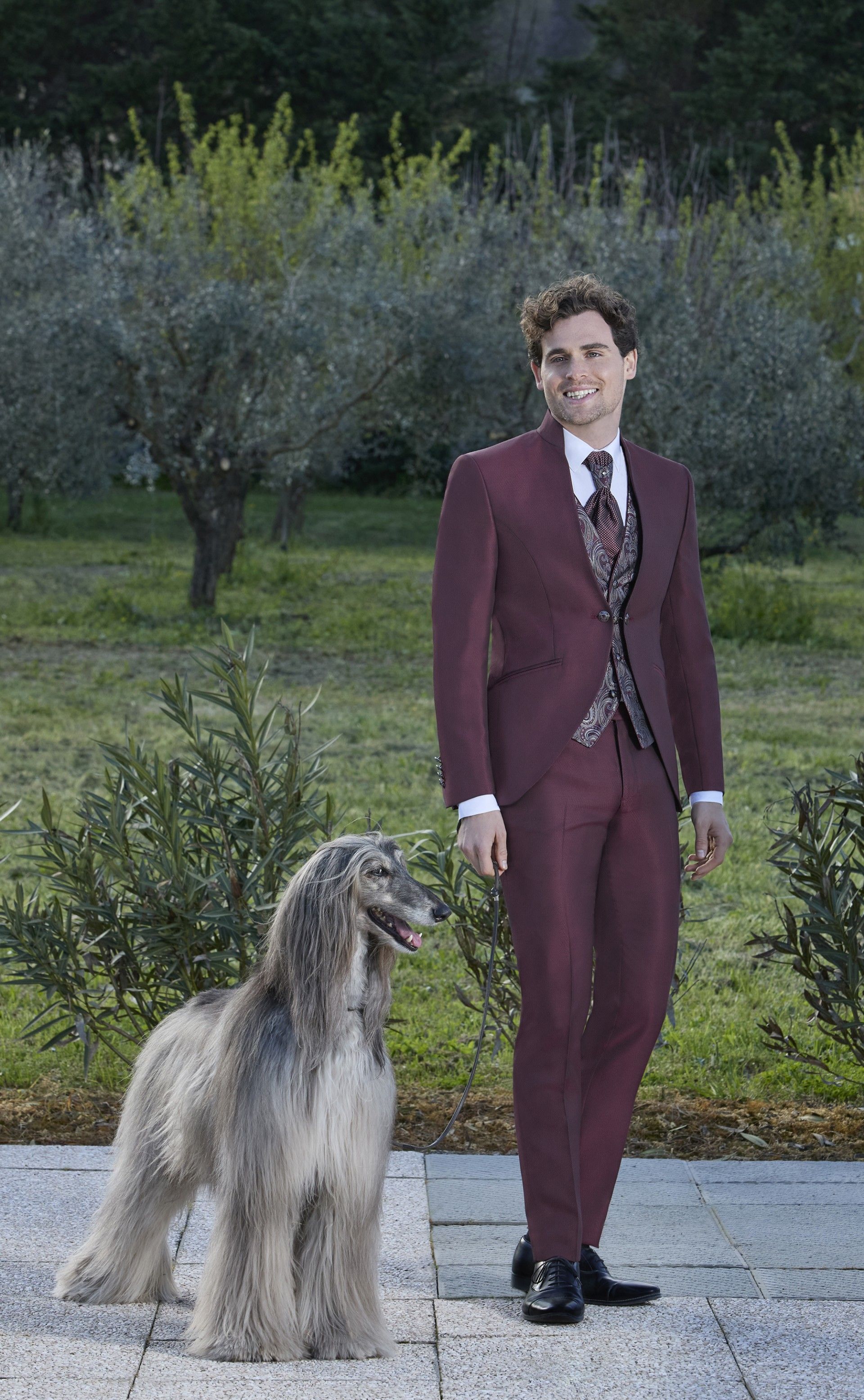 Fato completo de Noivo Bordeaux 55.25.510