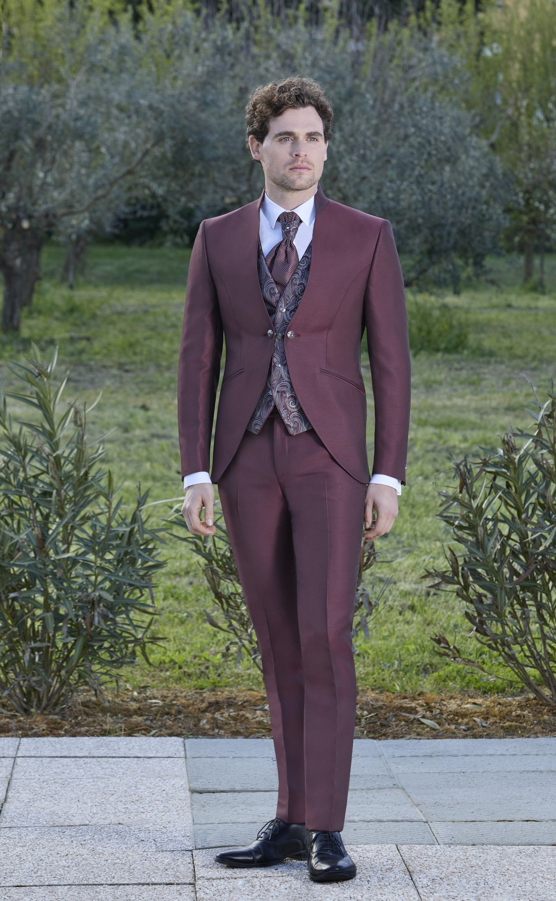 Fato completo de Noivo Bordeaux 55.25.510