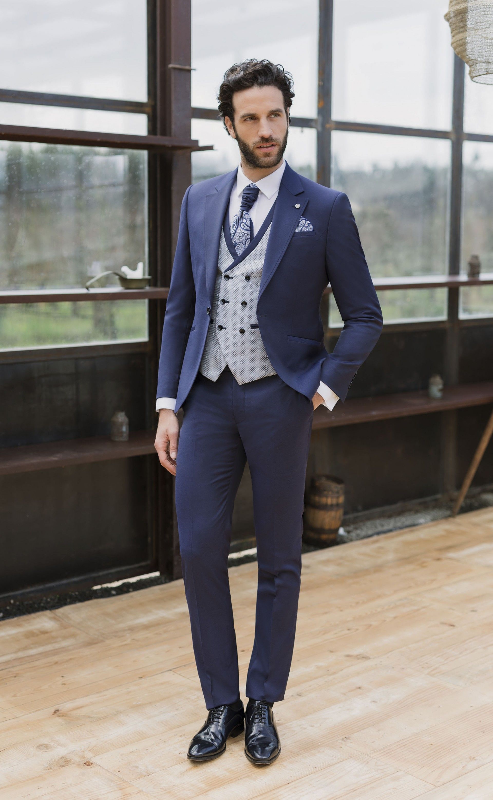 Traje de novio azul de lana ? Tejido Zignone 05.26.310