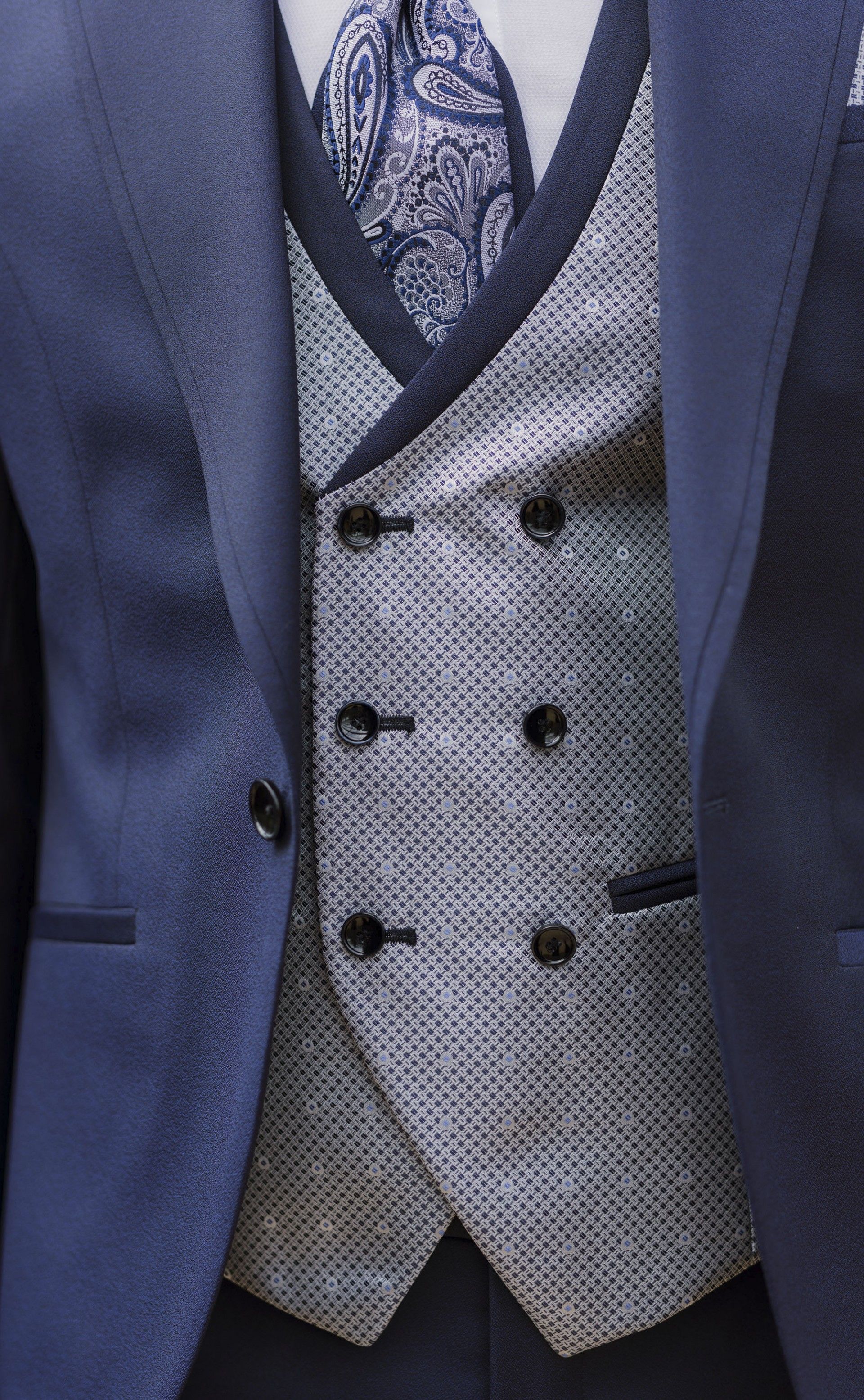 Traje de novio azul de lana ? Tejido Zignone 05.26.310