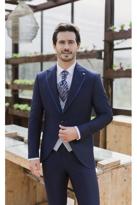 Blue Wool Groom Suit ? Reda Fabric 07.26.310
