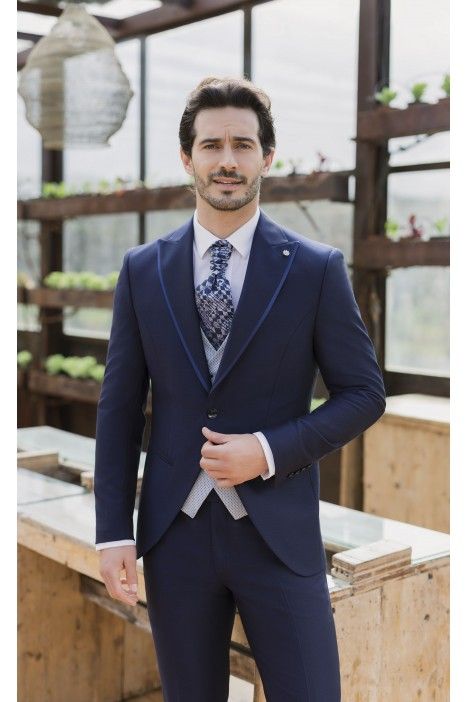 Blue Wool Groom Suit ? Reda Fabric 07.26.310