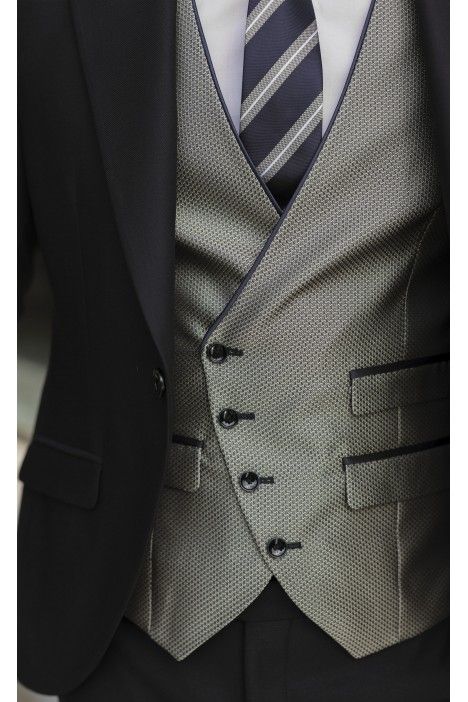 Traje de novio azul oscuro de lana ? Tejido Reda 09.26.300 Traje de novio azul oscuro de lana ? Tejido Reda 09.26.300