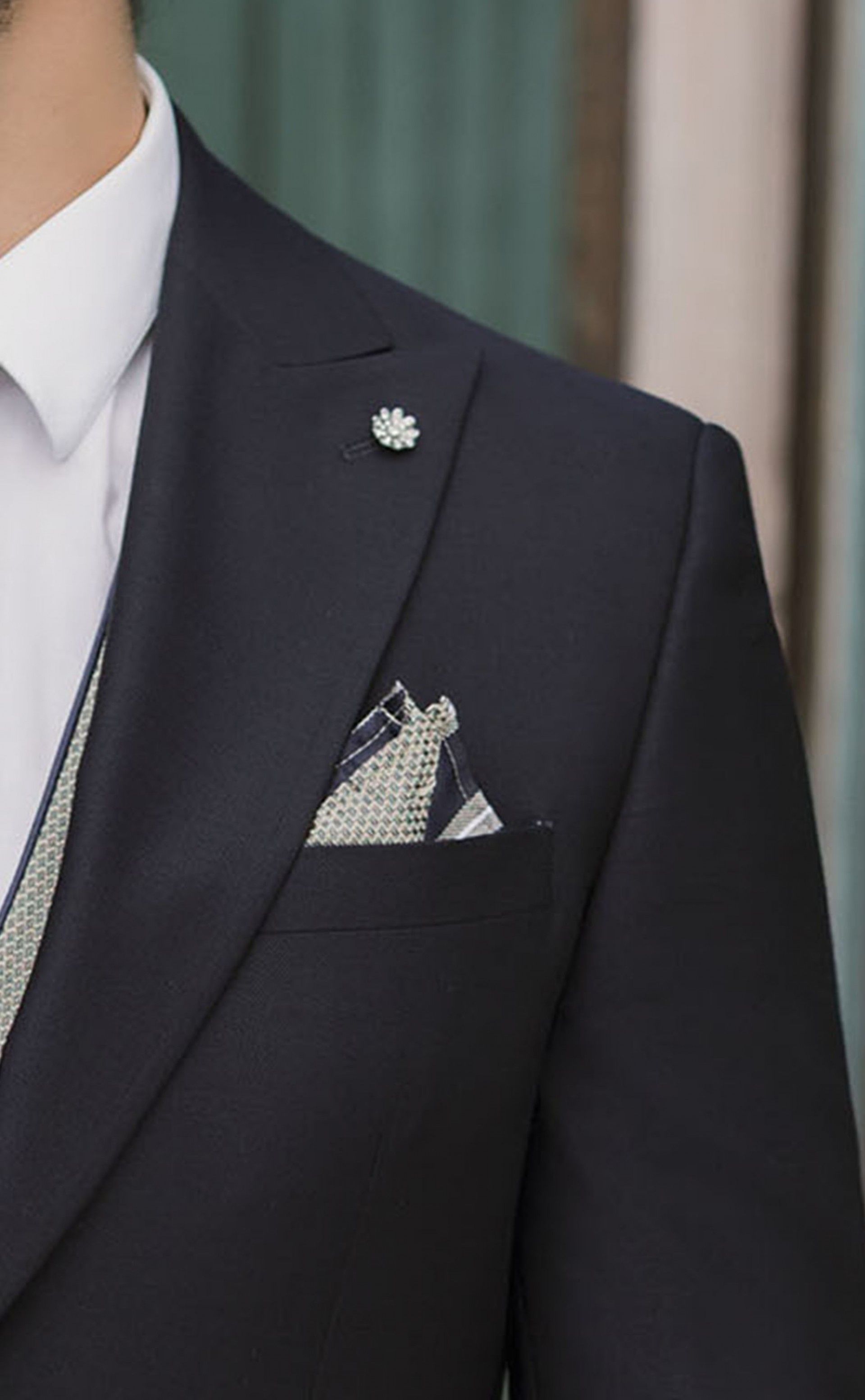 Traje de novio azul oscuro de lana ? Tejido Reda 09.26.300