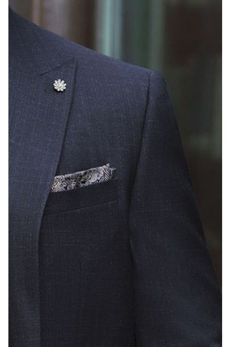 Blue Wool Groom Suit with Micro Pattern ? Reda Fabric 10.26.300A Blue Wool Groom Suit with Micro Pattern ? Reda Fabric 10.26.300A