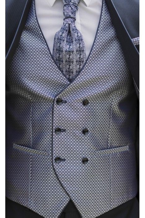 Dark Blue Groom Suit with Stripe 16.26.300