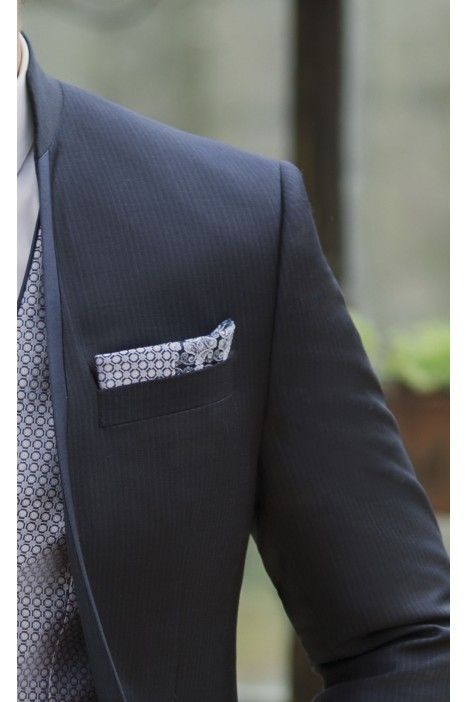 Dark Blue Groom Suit with Stripe 16.26.300