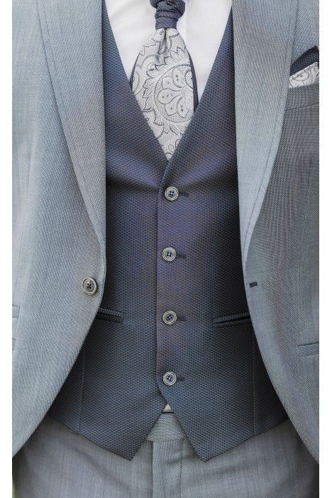 Costume de marié bleu clair en laine à micro-motif ? Tissu Guabello 20.26.310A Costume de marié bleu clair en laine à micro-motif ? Tissu Guabello 20.26.310A