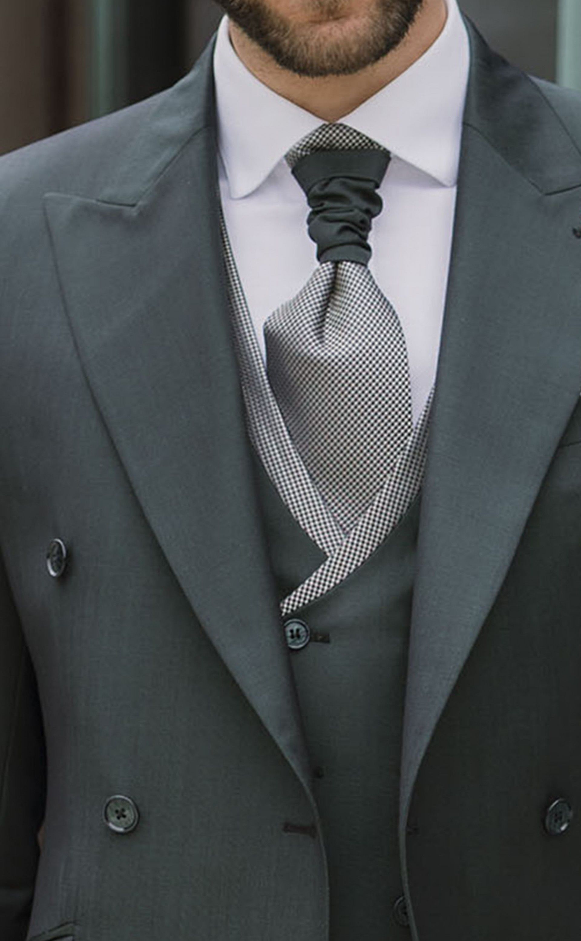 Traje de novio verde oscuro de lana ? Tejido Zignone 36.26.919A