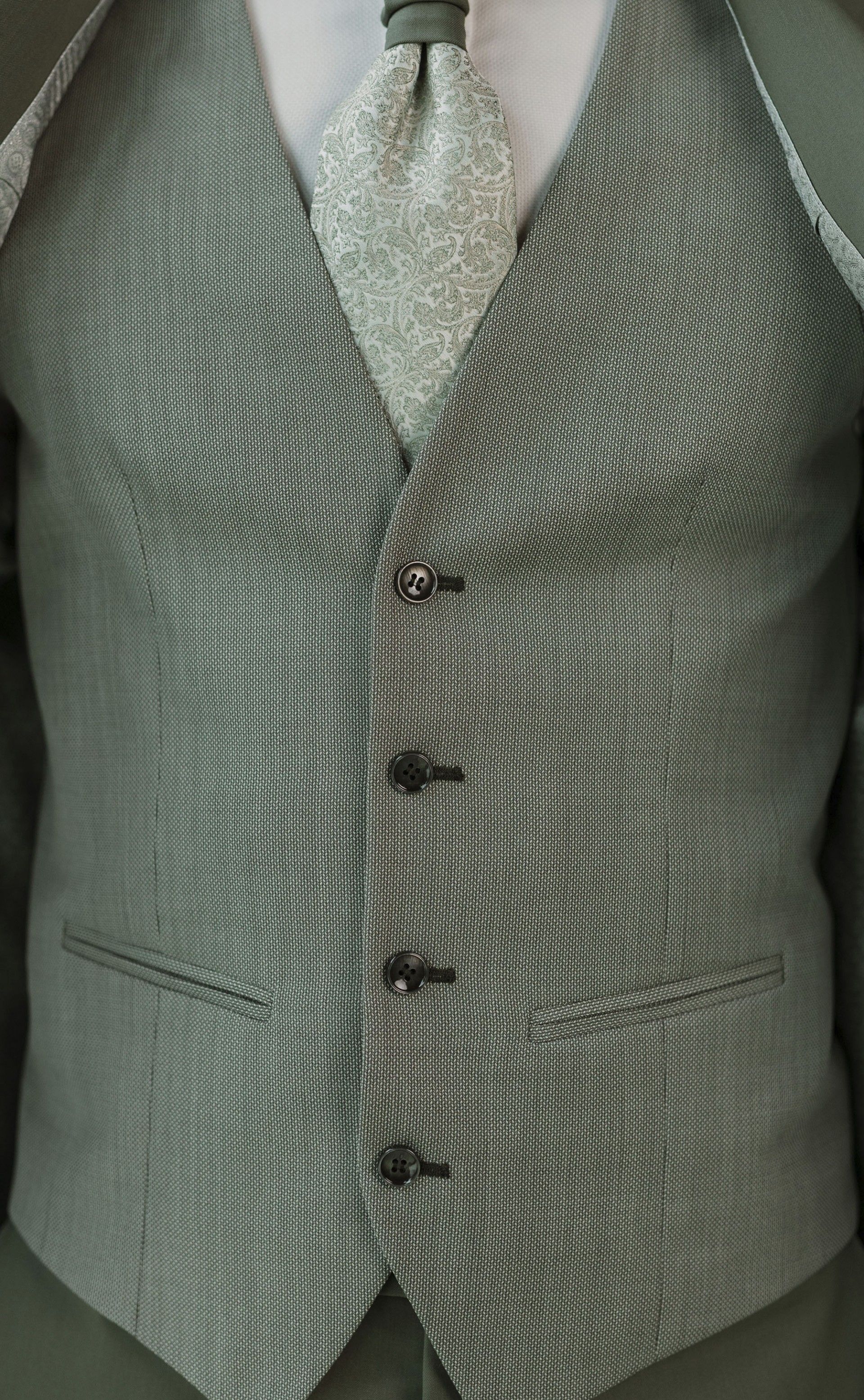 Traje de novio verde de lana ? Tejido Zignone 44.26.800