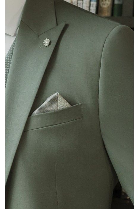 Traje de novio verde de lana ? Tejido Zignone 44.26.800