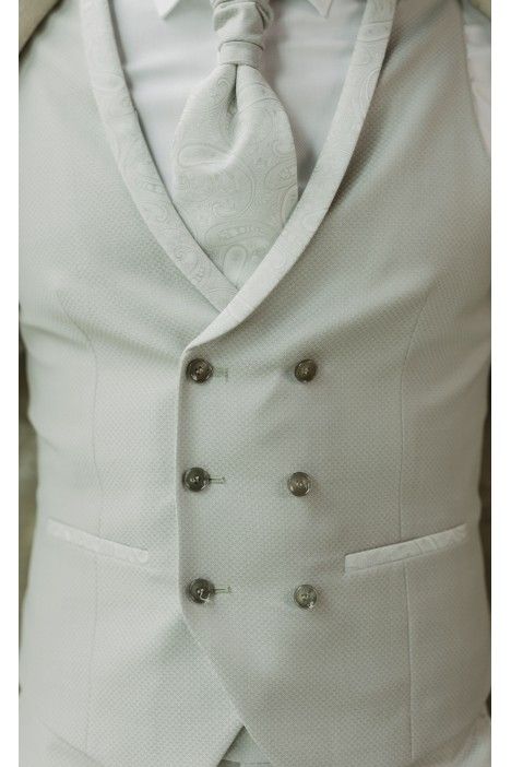 Traje de novio beige de lana con microdibujo ? Tejido Guabello 45.26.670