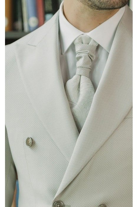 Traje de novio beige de lana con microdibujo ? Tejido Guabello 45.26.670