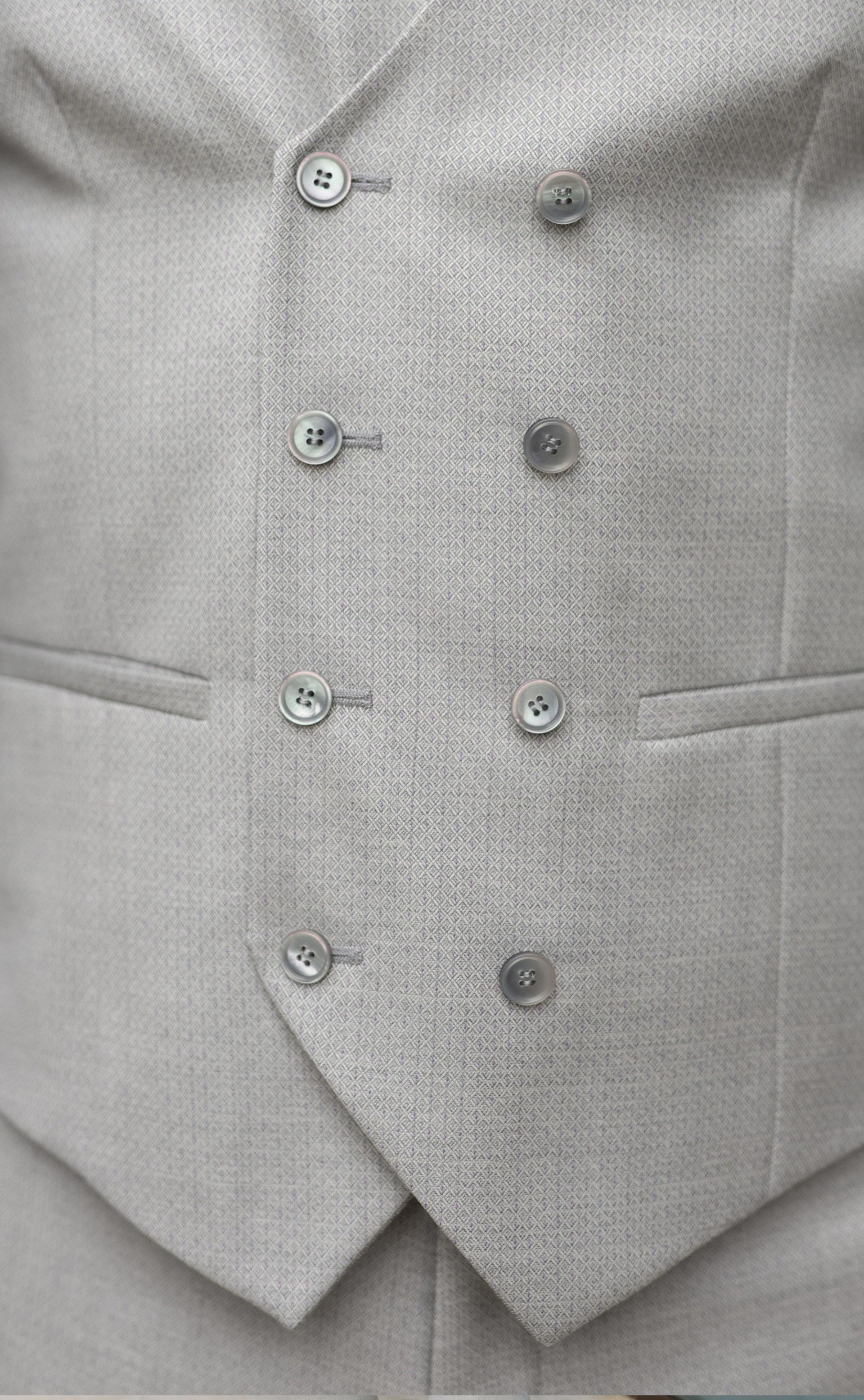 Traje de novio gris con microdibujo 46.26.090A