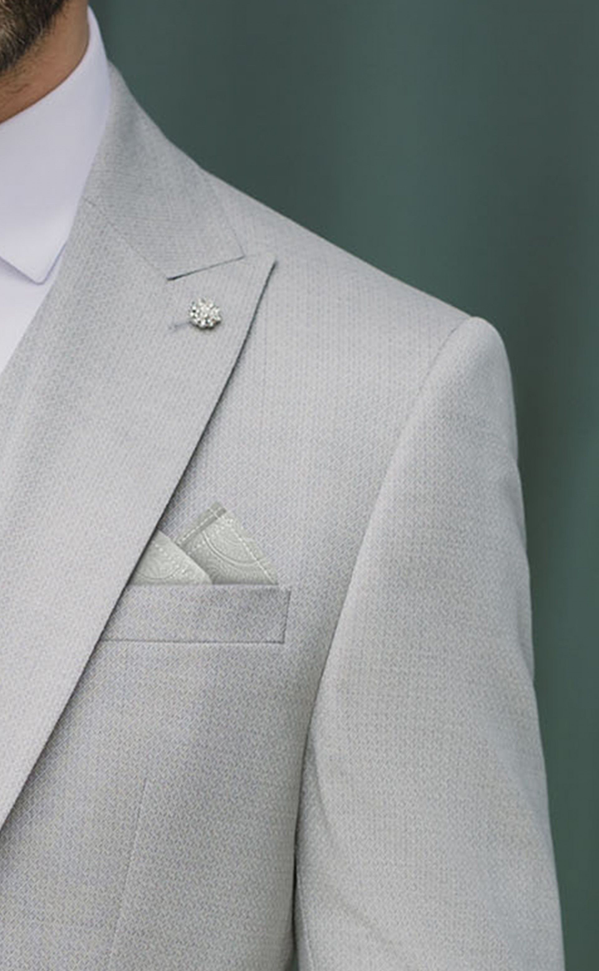 Fato de noivo Cinzentode microdesenho da 46.26.090A