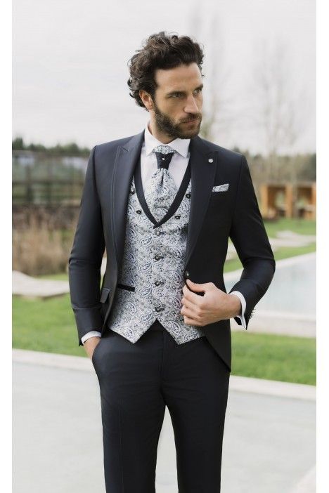 Traje de novio azul oscuro 51.26.303