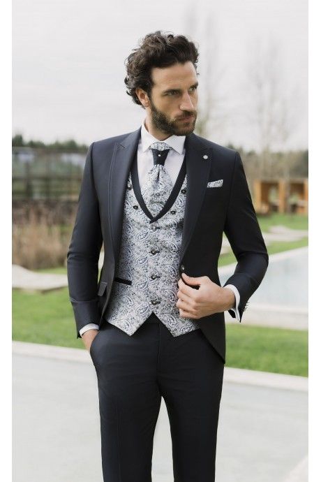 Traje de novio azul oscuro 51.26.303