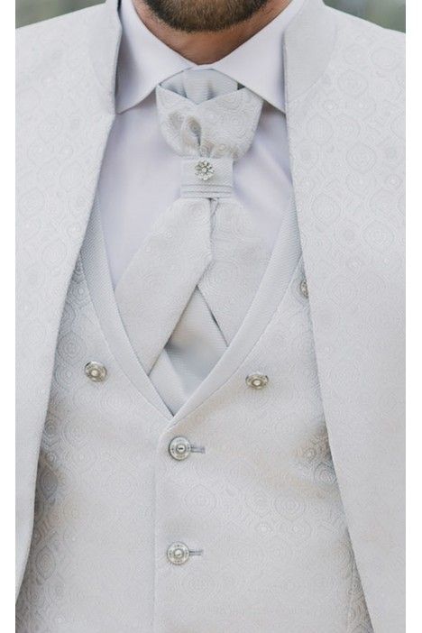 Traje de novio gris brocado 56.26.090