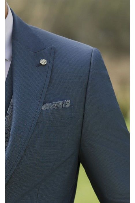 Traje de novio azul cielo con microdibujo 2.26.201 Traje de novio azul cielo con microdibujo 2.26.201