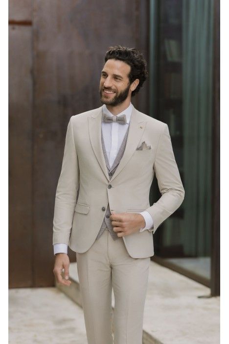Traje de novio beige 74.26.690