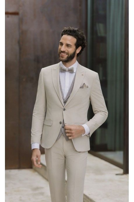 Traje de novio beige 74.26.690