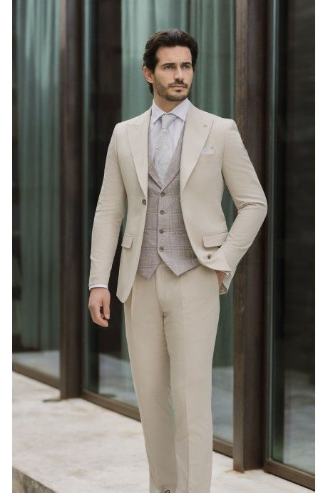 Traje de novio beige 74.26.690A