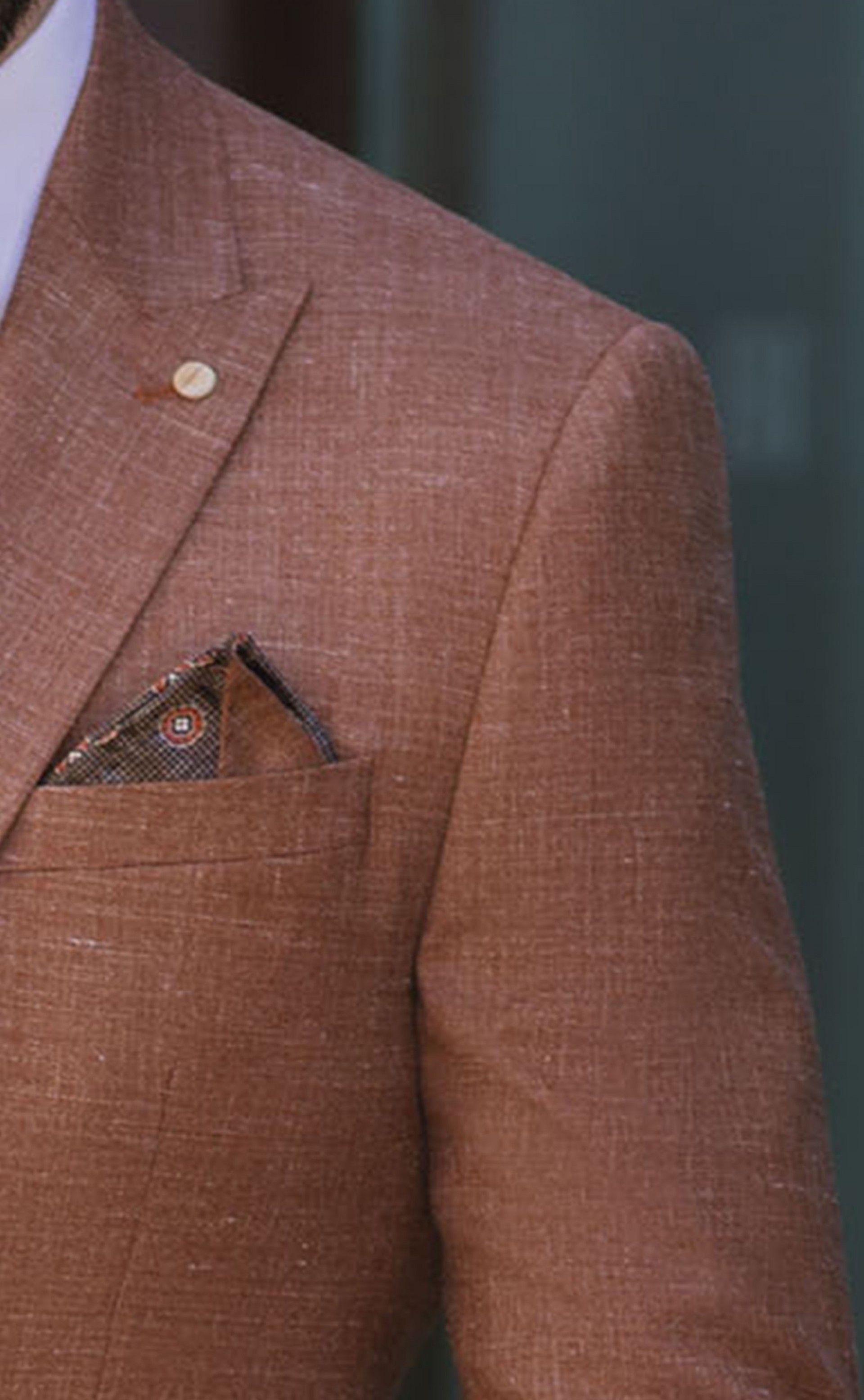 Terracotta Wool and Silk Groom Suit ? Zignone Fabric 78.26.760