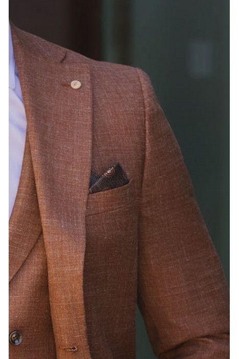 Terracotta Wool and Silk Groom Suit ? Zignone Fabric 78.26.760A