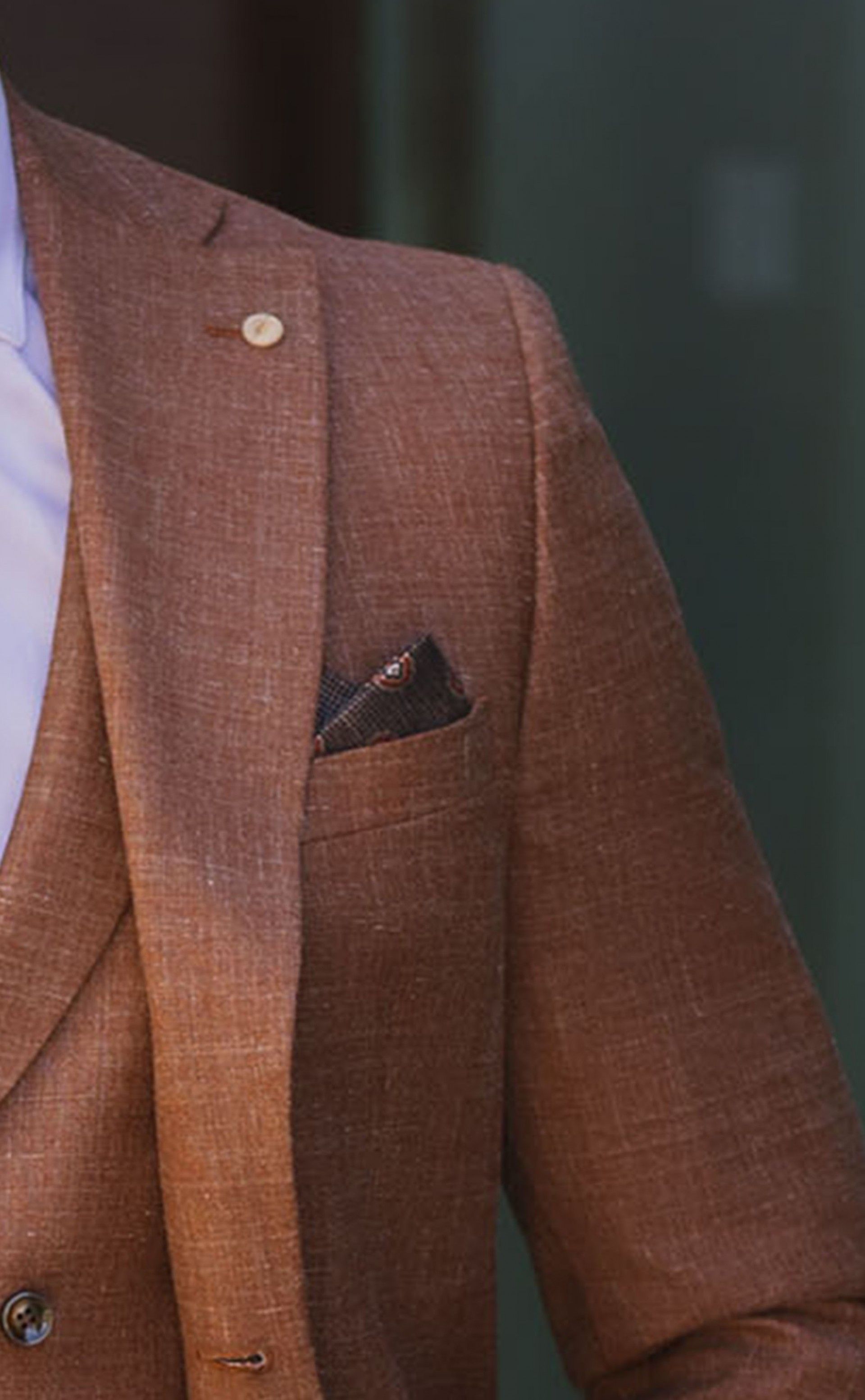 Fato de noivo lã seda Terracota tecido Zignone 78.26.760A