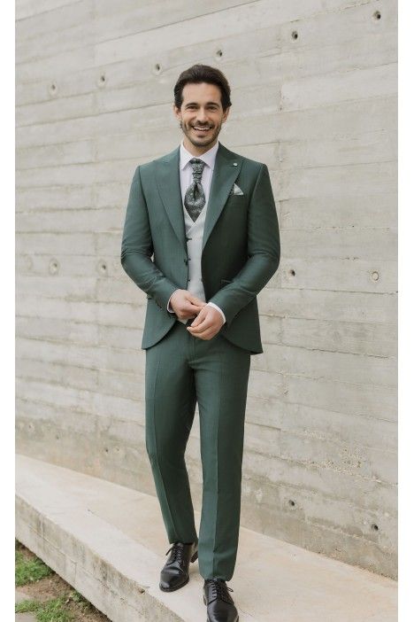 Green Wool Groom Suit ? Zignone Fabric 37.26.91A