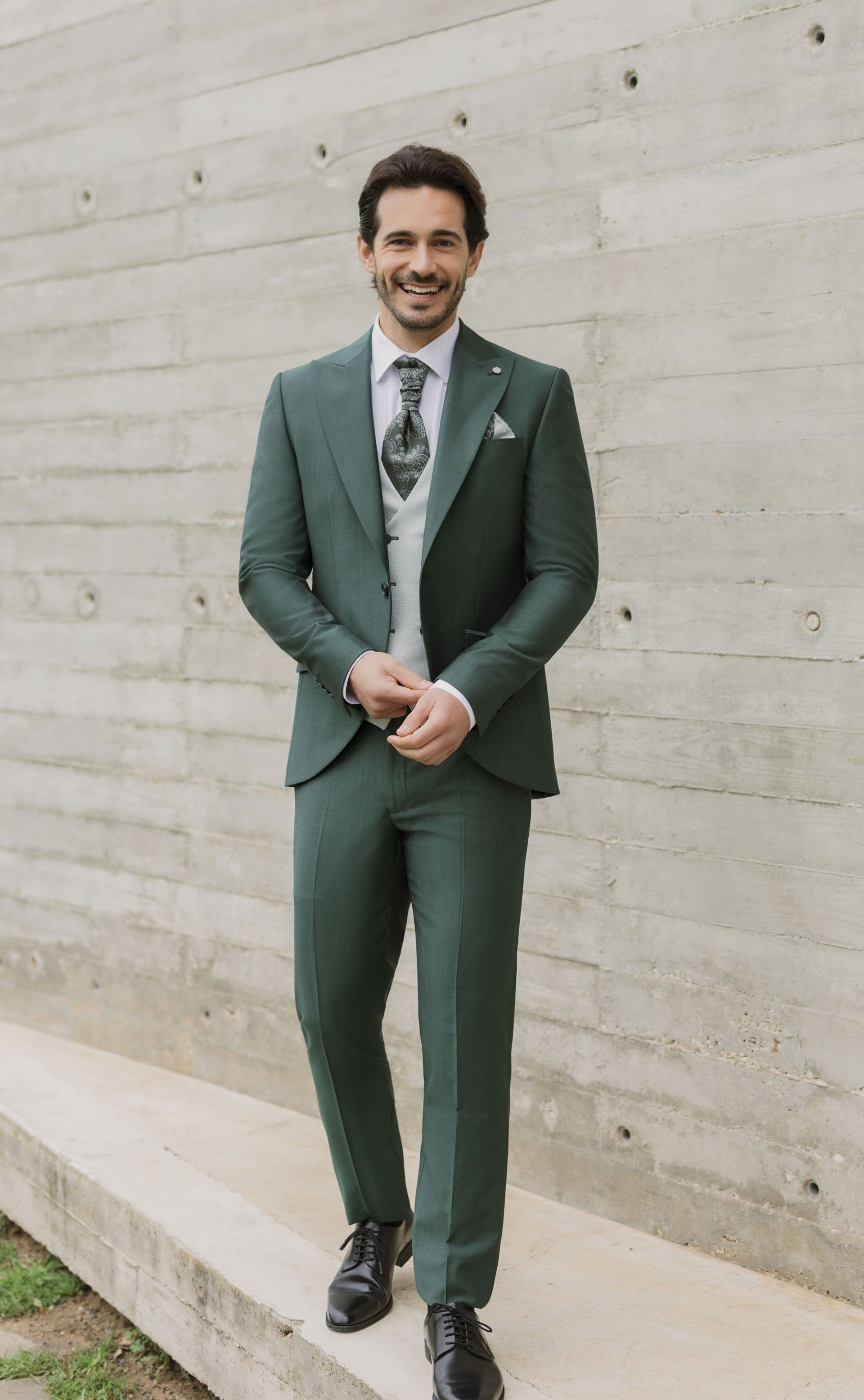 Fato de noivo lã Verde tecido Zignone 37.26.91A