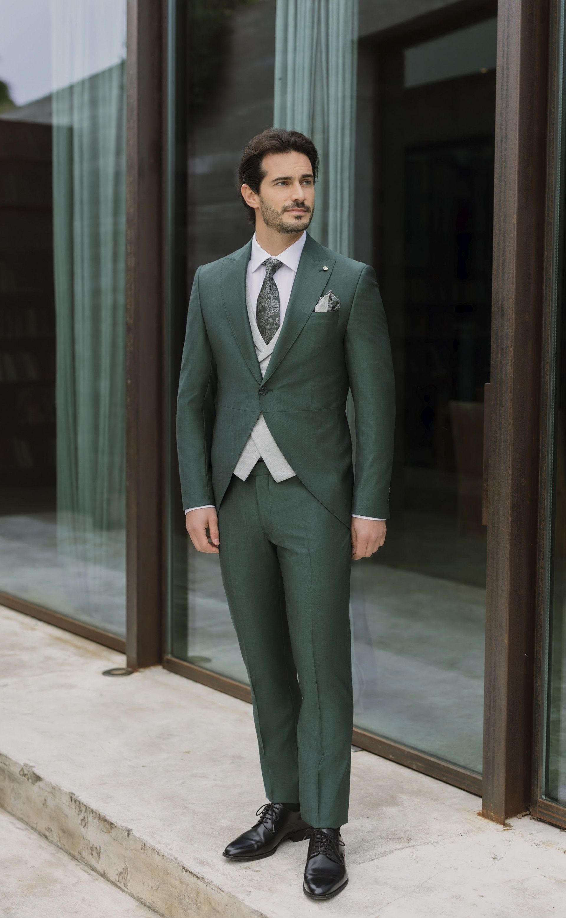 Fato de noivo lã Verde tecido Zignone 37.26.91AA