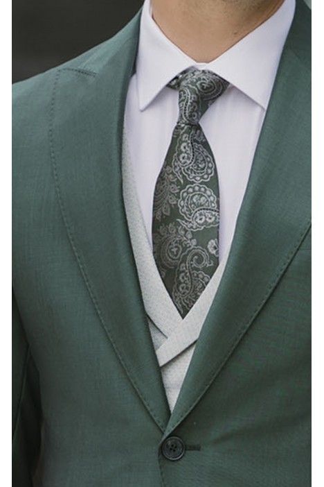Traje de novio verde de lana ? Tejido Zignone 37.26.91AA